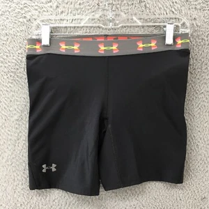 Pantalones cortos deportivos para motociclista Under Armour para mujer negros medianos cintura elástica baja - Imagen 1 de 10