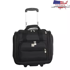 Softside Under Seat Luggage 16in Travel Bag Durable Rolling Wheels Compact New - Picture 1 of 10