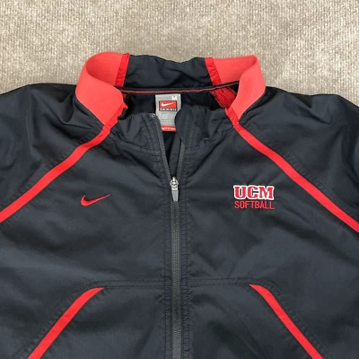 Nike UCM Mules Softball M Jacket Fit-Storm Zip Golf Travel Rain Windbreaker CMSU - Image 1 of 4