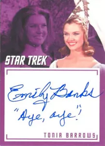Star Trek Archivi e Iscrizioni A25 Emily Banks Iscrizione Autografo Aye aye! - Foto 1 di 1