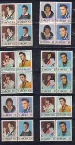 SAINT VINCENT 1985 ELVIS PRESLEY SET X 3 874-877 - Foto 1 di 1