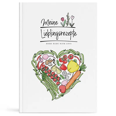 Kochbuch zum selberschreiben XXL A4 Rezeptbuch Kochen Backen Hardcover DIY  - Bild 1 von 4