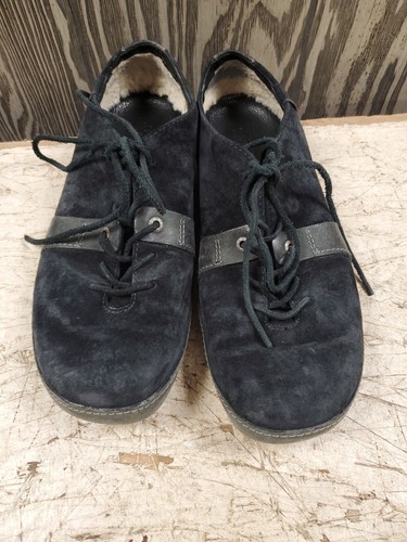 Oxford UGG Australia da uomo in pelle scamosciata nera e grigia taglia 9 5 5557 stringate