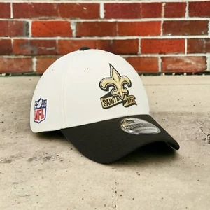 Gorra New Era New Orleans Saints Sideline 39Thirty cromada blanca ajuste elástico L/XL - Imagen 1 de 2