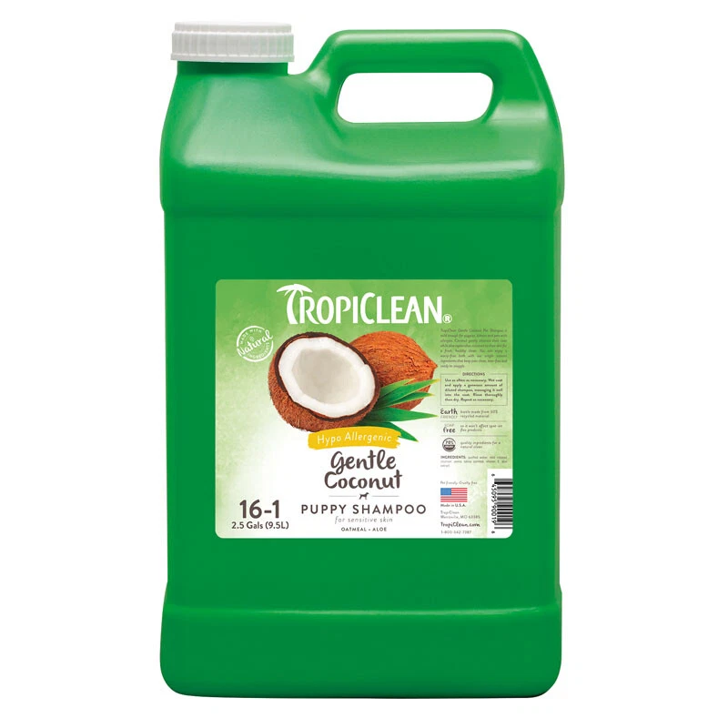 Tropiclean Gentle Coconut Hypoallergenic Puppy & Kitten Pet Shampoo 3.8L - Image 1 of 1