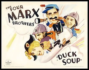 Duck Soup Marx Brothers Movie Poster Canvas Print Fridge Magnet 6x8 Large - Picture 1 of 2