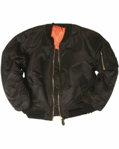 GIUBBOTTO PILOTA BOMBER MA-1 BY MIL-TEC DI COLORE NERO - Imagen 1 de 1