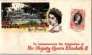 1953 Granade Her Majesty Queen Elizabeth 2 Coronation First Day Cover FDC - Picture 1 of 2