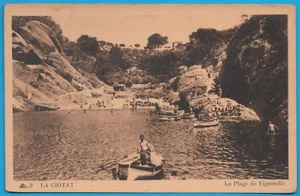 Francia La Ciotat La Plage de Figuerolle FP cartolina vintage postcard MA1986 - Imagen 1 de 2