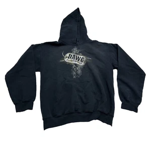 VTG DAWG Devoted Accepted Warrior of God Rap Hip Hop Hoodie Y2K Mens Small - Picture 1 of 7