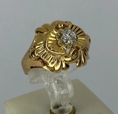 Belle Bague ancienne en Or Jaune 18 K / Diamant / Réf MP2397 - Photo 1/4