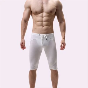 Men's Sports Casual Running Shorts Mesh Soft Leisure Fitness Bodysuit Shorts - Foto 1 di 16