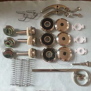 Trumpet Repair parts Top /Finger Button/Stem/Bottom Valve cap Nickel plated - Picture 1 of 12