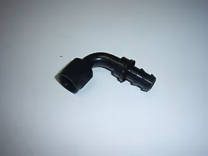 3/4 HOSE BARB TO 12AN FEMALE RUBBER HOSE ADAPTER 90 DEGREE BLACK - Picture 1 of 1