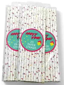 Drinking STRAWS Birthday Party Events Straws - 60 Count - Picture 1 of 5