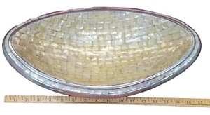 Raro Elegante Julia Caballero Madre Perla con incrustaciones Bandeja para servir Decoración Trey - Imagen 1 de 24