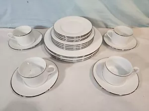 ROYAL WORCESTER, Classic Platinum Dining Set, 20 Pc. Service for 4, ALL NICE! - Picture 1 of 24