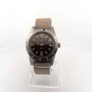 Vintage Alpha Skin Diver Wrist Watch Tropical Dial Running and Keeps Time - Picture 1 of 8