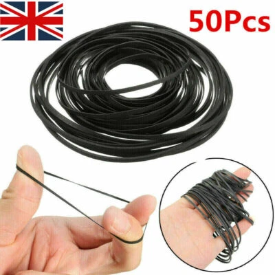 50 Mixed Size & Width Rubber Drive Belts for Cassette Tape Deck CD DVD Player - Image 1 of 4