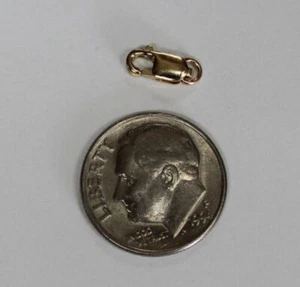 14 Karat 14kt Gelbgold massiv Gold Karabiner mit Ring 7 mm - 18 mm - Bild 1 von 9