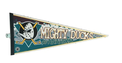 Vintage NHL Hockey Mighty Ducks of Anaheim Felt Licensed Full Size NHL Pennant Cover