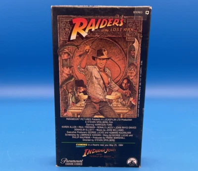 INDIANA JONES RAIDERS OF THE LOST ARK VHS 1981 First Printing NICE Free Shipping - Image 1 of 4