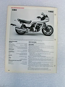 1982 HONDA CBX REDBOOK Manual Specifications - Picture 1 of 1