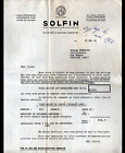 PARIS (X°) LINGERIE CHEMISERIE / SOUS-VETEMENTS "SOLFIN" Facture en 1964