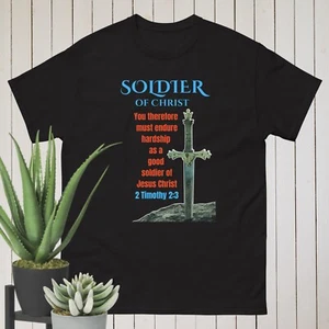 Camiseta Unisex Soldado de Cristo.- XL,L, M 2XL Espada y Escritura TOTALMENTE NUEVA - Imagen 1 de 3