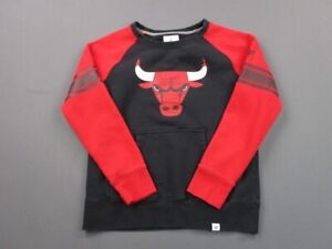Chicago Buller Sweater Mens Medium Red Black Pullover Fleece Lined NBA Fanatics