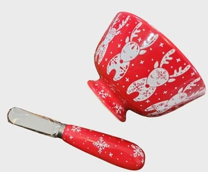 Temp-Tations Ciotola Piedistallo Renna Rossa 4,5" con Diffusore in Confezione Regalo Natale - Foto 1 di 6