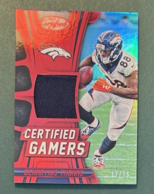 Demaryius Thomas 17/75 GAME-USED 2018 Certified Gamers Jersey Relic CG-DT Bronco - Image 1 of 4