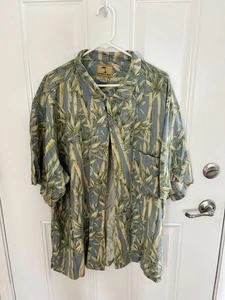 JAMAIKA JAXX HAWAIIHEMD GRÜN MIT GELBEM BAMBUSPRINT HERREN XXL - Bild 1 von 3