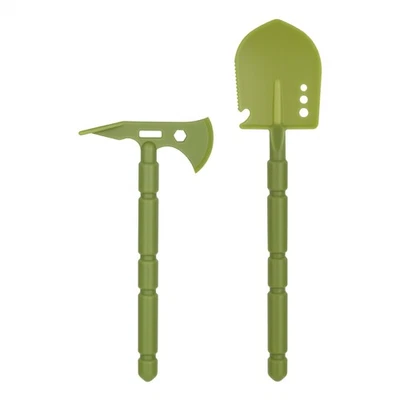 2PCS Nylon Simulation Shovel Pickaxe Decor Spare Parts for 1/8 1/10 RC Crawler - Image 1 of 4