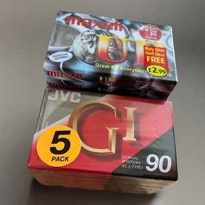 Nastri audiocassette vuoti Maxwell UR90/JVC G1 NUOVI SIGILLATI. 11 in totale. - Foto 1 di 2