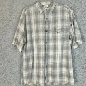 Vintage 90s Rusty Men's Plaid Flannel Work Shirt Loose Fit Size M Shadow Plaid - Picture 1 of 6