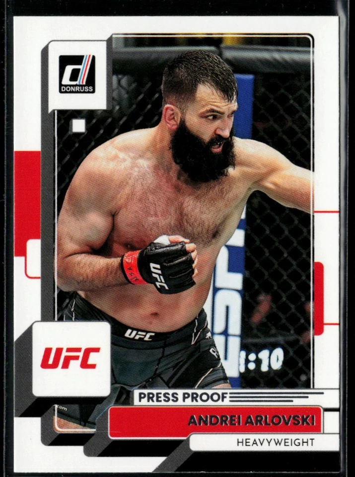2023 Donruss UFC Press Proof Silver #186 Andrei Arlovski - Image 1 of 2