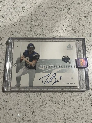 2001 SP Authentic Drew Brees Sign of the Times EX Rookie  AUTO Future HOF ⚜️🔥🏈 - Image 1 of 2