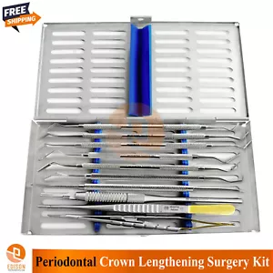 Kit de cirugía periodontal alargamiento corona archivo casete cuchillos periodontales - Imagen 1 de 10