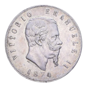 5 LIRE 1874 MILANO VITT. EMANUELE II - Picture 1 of 2