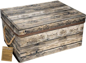 Decorative Storage Box with Lids, Fabric Storage Box with Lid and Handles for De - Picture 1 of 12