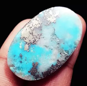 Natürlicher Türkis 39,00 ct lose Edelstein ovale Form zertifiziert 33,73 mm - Bild 1 von 6
