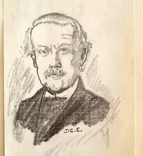 Jerome Eisenberg UK PM Lloyd George 1925 Original Art Pencil 1/1 Signed DWN8C