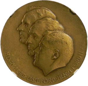 Ford Motor Company 1953 50 aniversario medalla Jugate NGC como nueva 64 (17-4) - Imagen 1 de 4