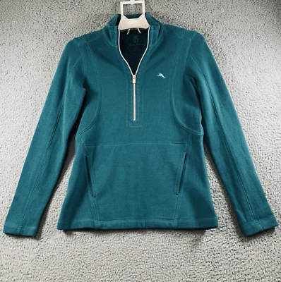 NWOT Tommy Bahama Women's Half-Zip Sweatshirt Green Size XS - Image 1 of 4