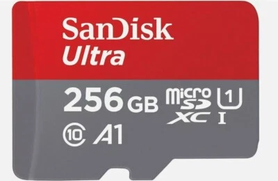 SanDisk Ultra Micro SD memory card 256GB Class 10 tf FHD + Adapter - Image 1 of 4