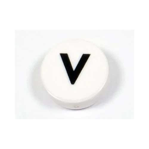 LEGO Stadt Zubehör Alphabet Großbuchstabe Buchstabe “V” Stein Rund 1 x 1 (S) - Bild 1 von 1