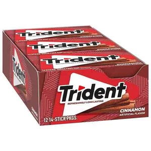 Trident Cannella Gomma Senza Zucchero, 15 Confezioni x 14 Pezzi (210 Pezzi Totali) - Foto 1 di 3
