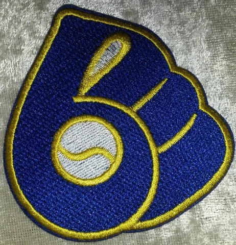 Milwaukee Brewers Glove 3" Iron /Sew On Embroidered Patch~FREE Ship! Cover