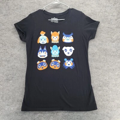 Camisa Animal Crossing Mujer Grande Manga Corta Negra Nintendo Foto 1 de 4